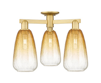 Innovations - 716-3F-SG-G480-6AM - Three Light Semi-Flush Mount - Arcadia - Satin Gold