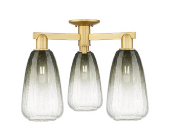 Innovations - 716-3F-SG-G480-6SL - Three Light Semi-Flush Mount - Arcadia - Satin Gold