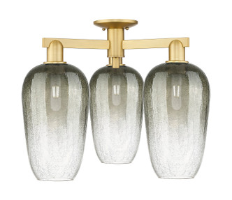 Innovations - 716-3F-SG-G484-7SL - Three Light Semi-Flush Mount - Arcadia - Satin Gold