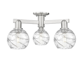 Innovations - 716-3F-SN-G1213-6CL - Three Light Semi-Flush Mount - Arcadia - Brushed Satin Nickel