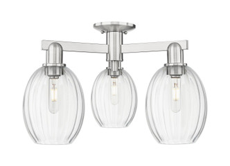Innovations - 716-3F-SN-G459-6CL - Three Light Semi-Flush Mount - Arcadia - Brushed Satin Nickel