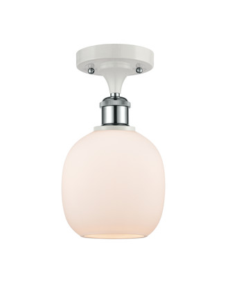 Innovations - 516-1C-WPC-G101-LED - LED Semi-Flush Mount - Ballston - White Polished Chrome