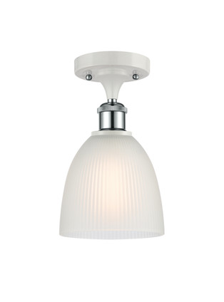 Innovations - 516-1C-WPC-G381 - One Light Semi-Flush Mount - Ballston - White Polished Chrome