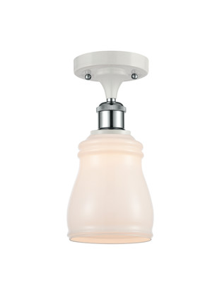Innovations - 516-1C-WPC-G391 - One Light Semi-Flush Mount - Ballston - White Polished Chrome