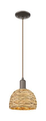 Innovations - 716-1P-OB-RBD-8-NAT - One Light Mini Pendant - Arcadia - Oil Rubbed Bronze