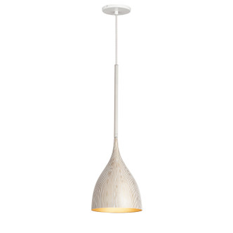 Maxim - 10911WTGLD - One Light Mini Pendant - Fleur - White/Gold