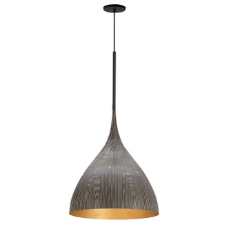 Maxim - 10913BKGLD - One Light Pendant - Fleur - Black / Gold