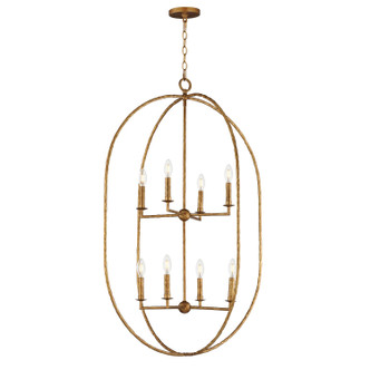 Maxim - 21849EG - Eight Light Pendant - Martel - Etruscan Gold