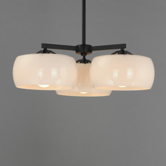 Glazed Three Light Chandelier (26143WTBK)