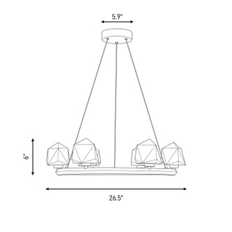 Castello LED Chandelier (1-1237-6-89)