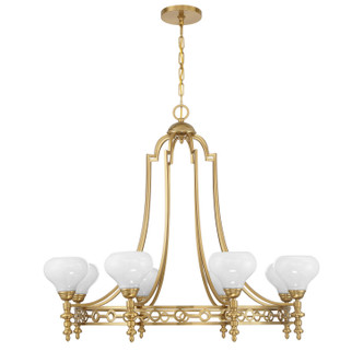 Savoy House - 1-1605-8-322 - Eight Light Chandelier - Allston - Warm Brass
