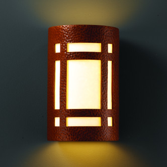 manufacturer_finish:Hammered Copper|manufacturer_glass:White Styrene Shade or MICA|light_source:Unspecified|light_output:Unspecified