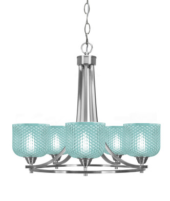 Toltec Lighting - 3405-BN-4615 - Five Light Chandelier - Paramount - Brushed Nickel