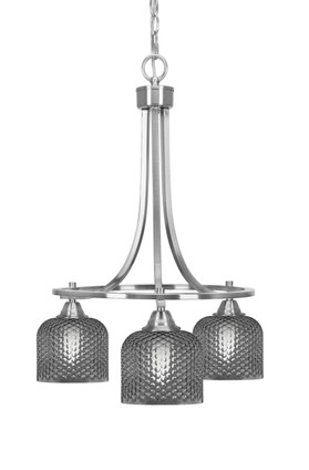 Toltec Lighting - 3413-BN-4612 - Three Light Chandelier - Paramount - Brushed Nickel