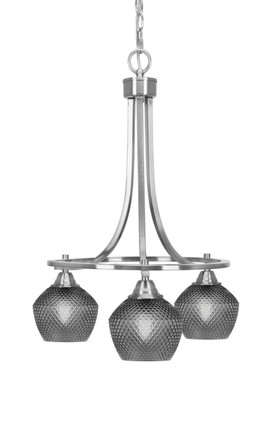 Toltec Lighting - 3413-BN-4622 - Three Light Chandelier - Paramount - Brushed Nickel