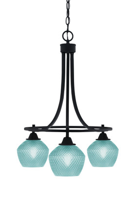 Toltec Lighting - 3413-MB-4625 - Three Light Chandelier - Paramount - Matte Black