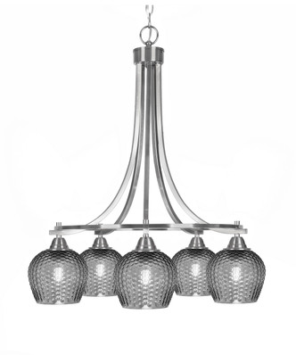 Toltec Lighting - 3415-BN-4602 - Five Light Chandelier - Paramount - Brushed Nickel