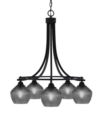 Toltec Lighting - 3415-MB-4622 - Five Light Chandelier - Paramount - Matte Black