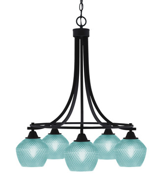 Toltec Lighting - 3415-MB-4625 - Five Light Chandelier - Paramount - Matte Black