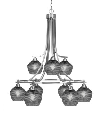 Toltec Lighting - 3419-BN-4622 - Nine Light Chandelier - Paramount - Brushed Nickel