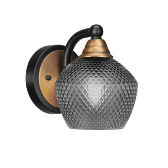 Toltec Lighting - 3421-MBBR-4622 - One Light Wall Sconce - Paramount - Matte Black & Brass