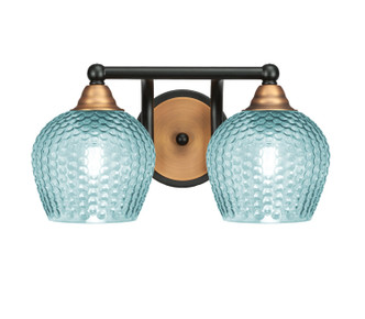 Toltec Lighting - 3422-MBBR-4605 - Two Light Bath Bar - Paramount - Matte Black & Brass