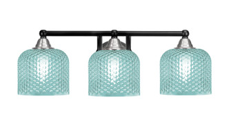Toltec Lighting - 3423-MBBN-4615 - Three Light Bath Bar - Paramount - Matte Black & Brushed Nickel