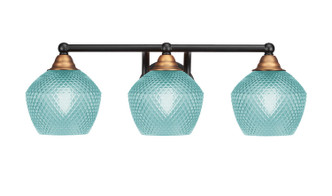 Toltec Lighting - 3423-MBBR-4625 - Three Light Bath Bar - Paramount - Matte Black & Brass