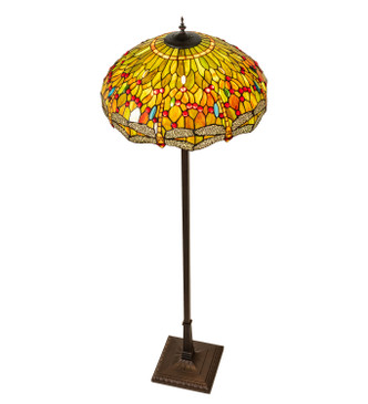 Tiffany Hanging Head Dragonfly Three Light Floor Lamp (287991)