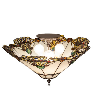 Shell With Jewels Three Light Flushmount (288127)