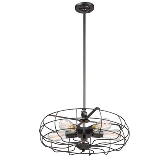 Artcraft - AC10787BK - Five Light Chandelier - Windswept - Black
