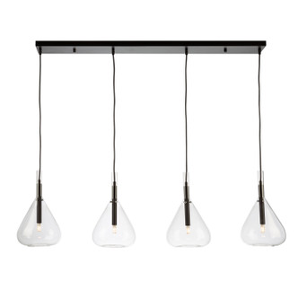 Artcraft - AC11164BK - Four Light Island Pendant - Conic - Black