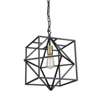 Artcraft - AC11201 - One Light Pendant - Artistry - Matte Black & Harvest Brass