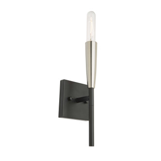 Artcraft - AC11411 - One Light Wall Sconce - Flute - Matte Black & Satin Nickel