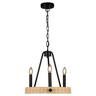 Perris Three Light Chandelier (AC11713BK)
