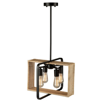 Perris Four Light Pendant (AC11714BK)