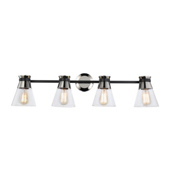 Artcraft - AC11804NB - Four Light Vanity - Kanata - Black & Polished Nickel