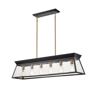 Artcraft - AC11854BK - Four Light Flushmount - Lucian - Black and Brushed Brass