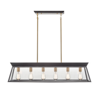 Lucian Six Light Island Chandelier (AC11854BK)