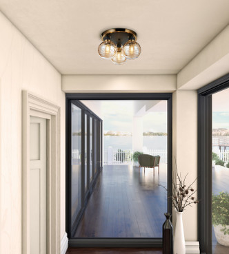 Gem Three Light Semi-Flush Mount (AC11873AM)