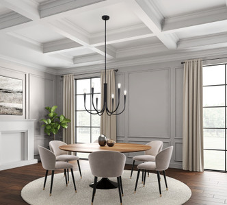 Bronte Six Light Chandelier (AC11926BK)