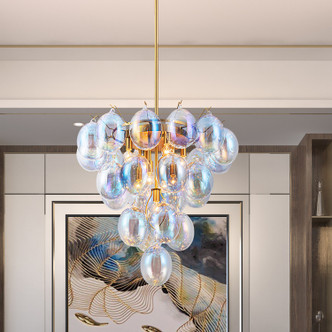 Artcraft - AC11999LU - Nine Light Chandelier - Globo - Brass