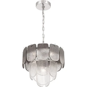 Artcraft - AC12051CS - Five Light Pendant - Bianca - Polished Nickel Crystalline Smoke