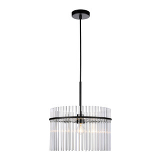 Ava One Light Semi Flush Mount (AC12081BK)