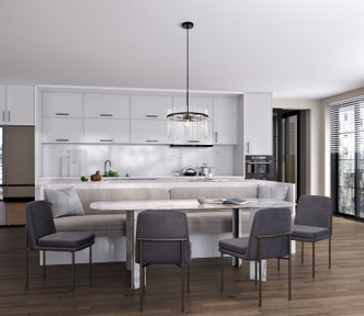 Ava One Light Semi Flush Mount (AC12081BK)