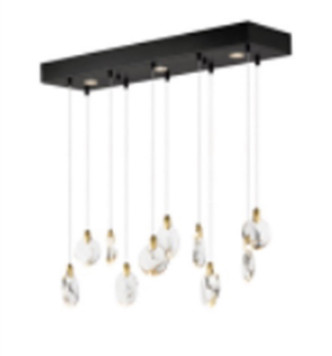 Artcraft - AC12154BB - LED Island Pendant - Snowflake - Satin Brass