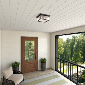 Estate Three Light Outdoor Flush Mount (AC9276BK)
