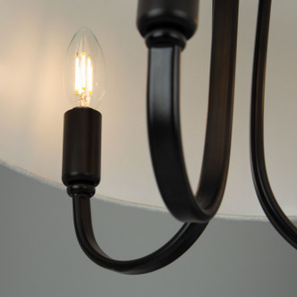 Rhythm Three Light Semi-Flush Mount (SC13334BK)