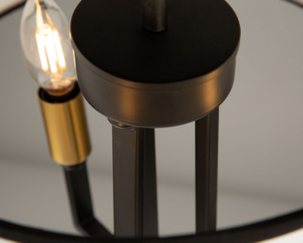 Coco Three Light Semi-Flush Mount (SC13344BK)