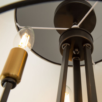Coco Three Light Semi-Flush Mount (SC13344BK)